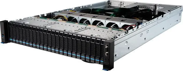 Alt view image 5 of 6 - MSI S2206-04 Server Barebones, Dual AMD EPYC™ 9004 Series Processors, 16 NVMe Hybrid Hot-swap drive bays + 8 SAS/SATA Hybrid Hot-swap drive, 2x 10Gb Networking.