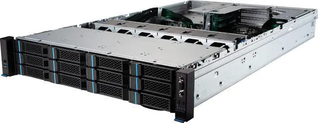 Alt view image 5 of 6 - MSI S2206-02 Server Barebones, Dual AMD EPYC™ 9004 Series Processors, 4 NVMe Hybrid Hot-swap drive bays + 8 NVMe Hybrid Hot-swap drive bays, 2x 10Gb Networking.