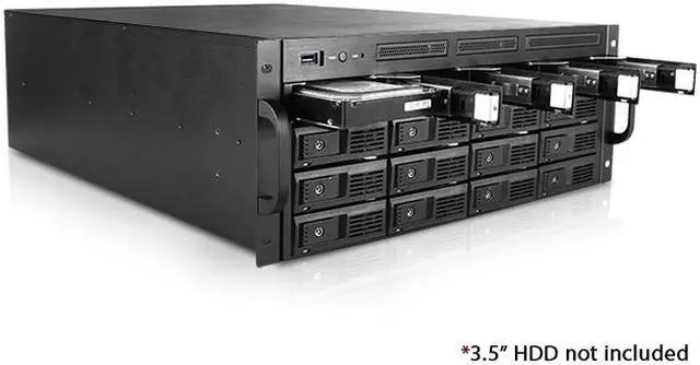 Alt view image 8 of 8 - 4U 16-Bay Trayless Storage Server Rackmount Chassis 12Gb/s HDD SFF-8643 Backplane