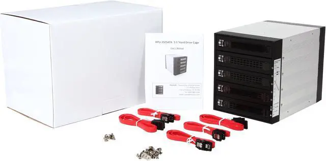 Alt view image 7 of 7 - iStarUSA BPU-350SATA 3x5.25" to 5x3.5" SAS/SATA 6.0 Gb/s Hot-Swap Cage