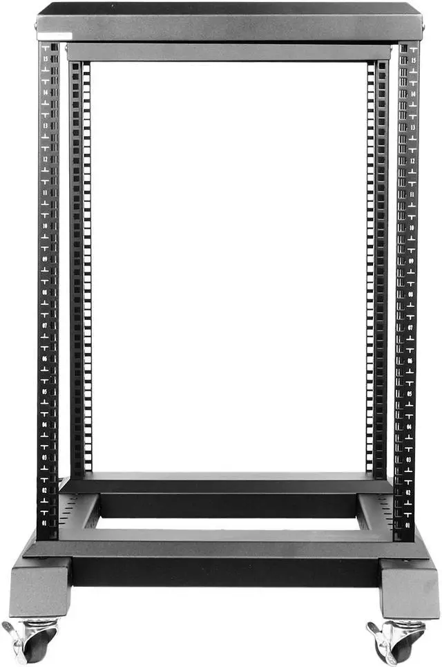 Alt view image 2 of 3 - iStarUSA WO15AB 15U 4 Post Open Frame Rack