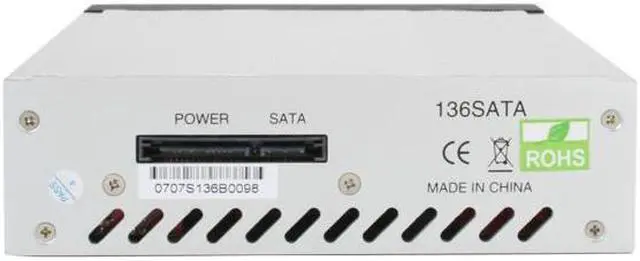 Alt view image 3 of 6 - iStarUSA T-7M1-SA-SILVER 1x5.25" Bay Audio Series SATA Mobile Rack - OEM