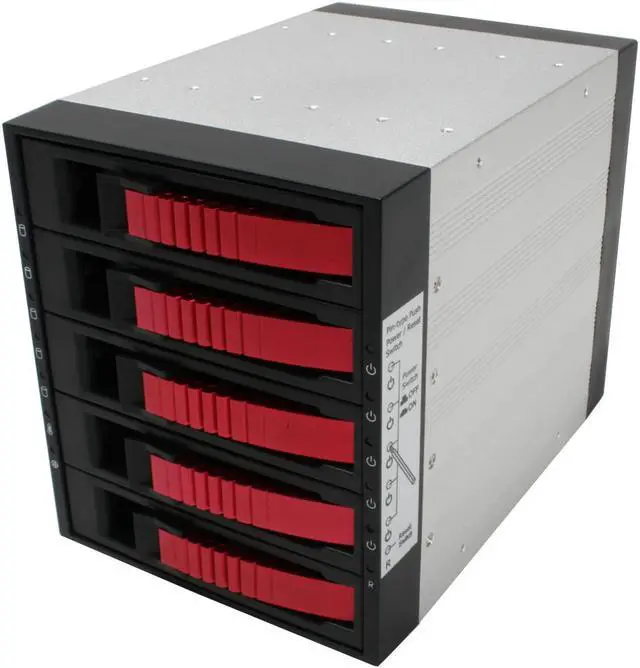 Main image of iStarUSA BPU-350-Red 3x5.25" to 5x3.5" SATA2.0 Hot-Swap Backplane Raid Cage - OEM