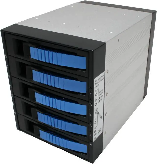 Main image of iStarUSA BPU-350-Blue 3x5.25" to 5x3.5" SATA2.0 Hot-Swap Backplane Raid Cage - OEM