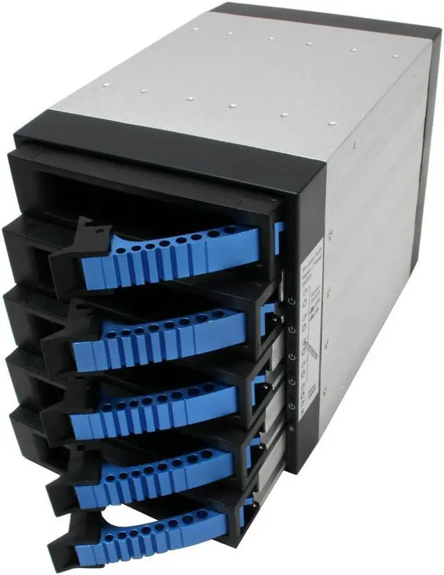 Alt view image 3 of 5 - iStarUSA BPU-350-Blue 3x5.25" to 5x3.5" SATA2.0 Hot-Swap Backplane Raid Cage - OEM