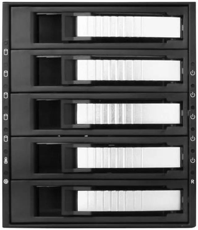 Alt view image 2 of 5 - iStarUSA BPU-350-Silver 3x5.25" to 5x3.5" SATA2.0 Hot-Swap Backplane Raid Cage