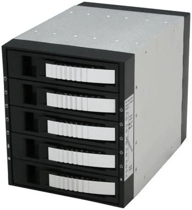 Main image of iStarUSA BPU-350SATA-SILVER 3x5.25" to 5x3.5" SAS/SATA 6.0 Gb/s Hot-Swap Cage - OEM