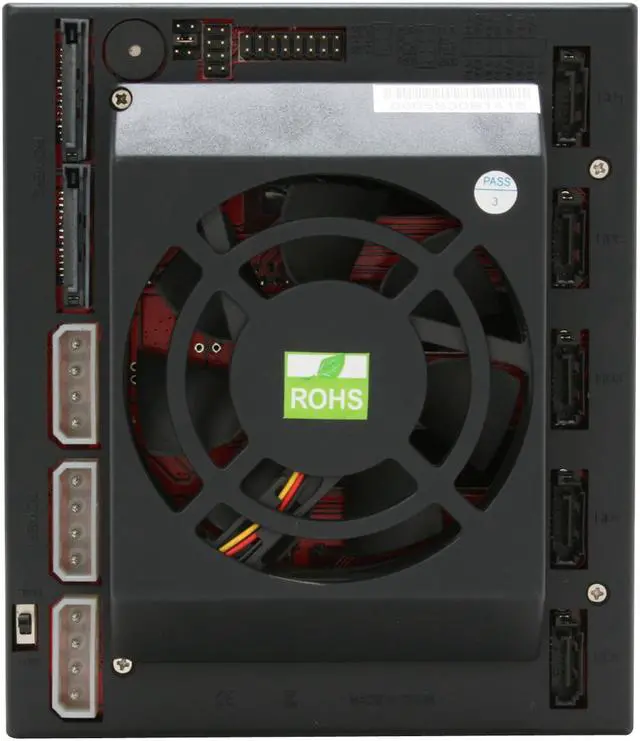 Alt view image 6 of 10 - iStarUSA BPU-350SATA-SILVER 3x5.25" to 5x3.5" SAS/SATA 6.0 Gb/s Hot-Swap Cage - OEM