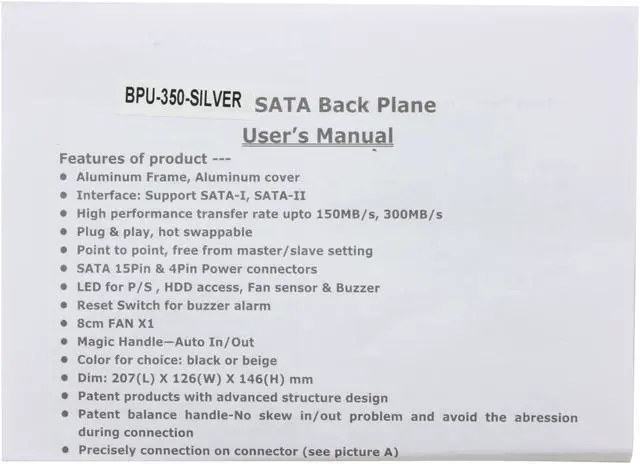 Alt view image 9 of 10 - iStarUSA BPU-350SATA-SILVER 3x5.25" to 5x3.5" SAS/SATA 6.0 Gb/s Hot-Swap Cage - OEM