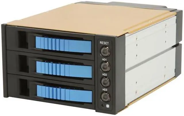 Main image of iStarUSA BPU-230SATA-BLUE 2x5.25" to 3x3.5" SATA Hot-swap Raid Cage - OEM