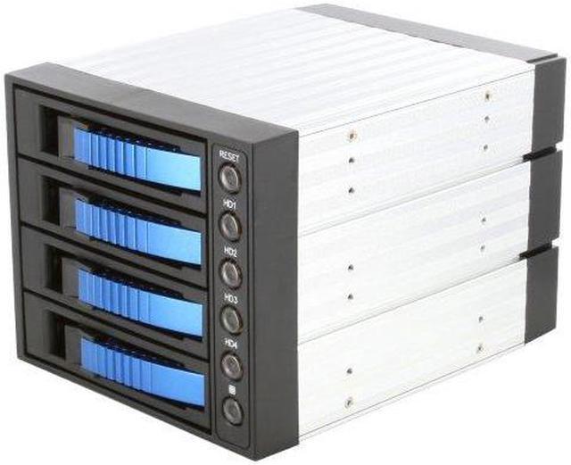 Main image of iStarUSA BPU-340SATA-BLUE 3x5.25" to 4x3.5" SAS/SATA 6.0 Gb/s Hot-Swap Cage - OEM