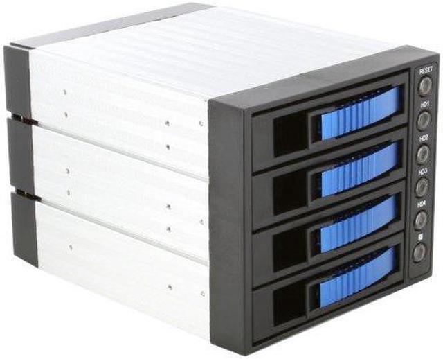 Alt view image 7 of 10 - iStarUSA BPU-340SATA-BLUE 3x5.25" to 4x3.5" SAS/SATA 6.0 Gb/s Hot-Swap Cage - OEM