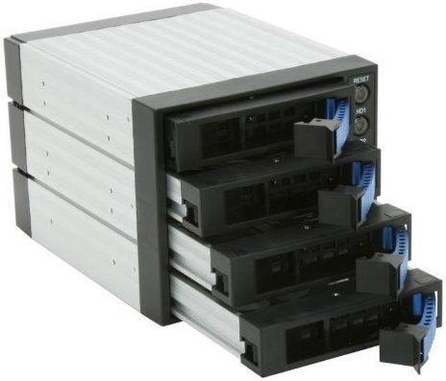 Alt view image 9 of 10 - iStarUSA BPU-340SATA-BLUE 3x5.25" to 4x3.5" SAS/SATA 6.0 Gb/s Hot-Swap Cage - OEM