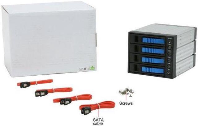 Alt view image 10 of 10 - iStarUSA BPU-340SATA-BLUE 3x5.25" to 4x3.5" SAS/SATA 6.0 Gb/s Hot-Swap Cage - OEM