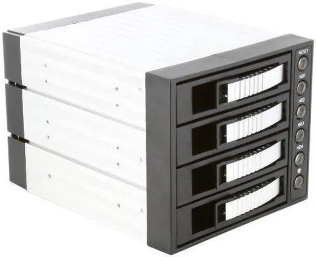Alt view image 7 of 10 - iStarUSA BPU-340SATA-SILVER 3x5.25" to 4x3.5" SAS/SATA 6.0 Gb/s Hot-Swap Cage - OEM