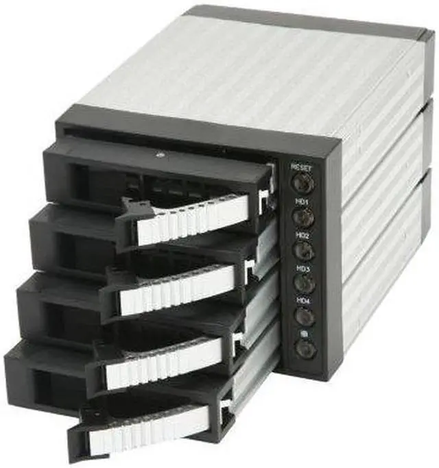 Alt view image 9 of 10 - iStarUSA BPU-340SATA-SILVER 3x5.25" to 4x3.5" SAS/SATA 6.0 Gb/s Hot-Swap Cage - OEM