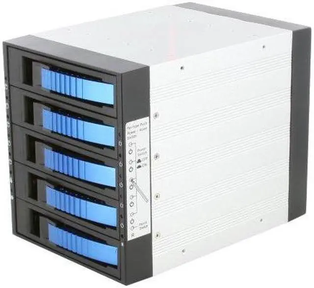 Main image of iStarUSA BPU-350SATA-BLUE 3x5.25" to 5x3.5" SAS/SATA 6.0 Gb/s Hot-Swap Cage - OEM