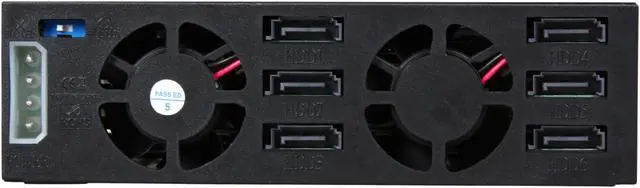 Alt view image 4 of 5 - iStarUSA BPU-126-SA 1 x 5.25" to 6 x 2.5" SATA 6.0 Gb/s Hot-Swap Cage - OEM
