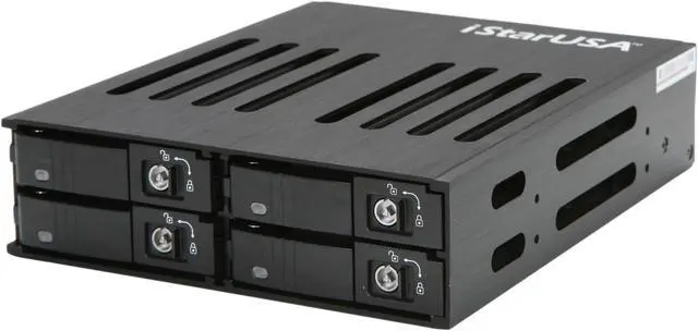 Main image of iStarUSA BPU-124V2-SS 1 x 5.25" to 4 x 2.5" SATA/SAS 6.0 Gb/s Hot-Swap Cage