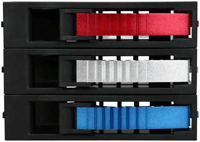Alt view image 2 of 6 - iStarUSA BPU-HSTRAY-RSBL Red/Silver/Blue SAS/SATA Colored Handles Hard Drive Tray pack - OEM