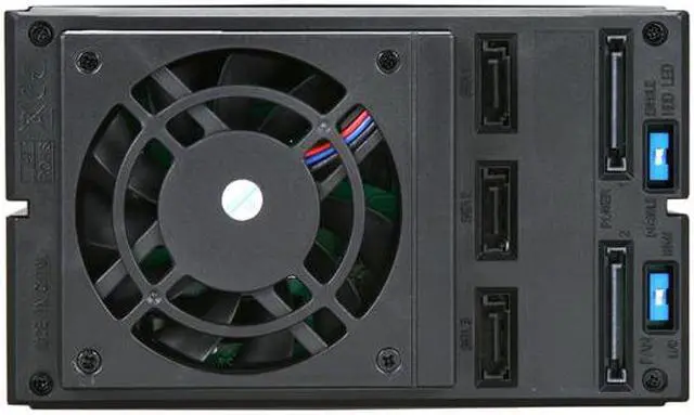 Alt view image 4 of 5 - iStarUSA BPN-DE230SS-RED Trayless 2 x 5.25" to 3 x 3.5" SAS SATA 6 Gbps HDD Hot-swap Rack - OEM