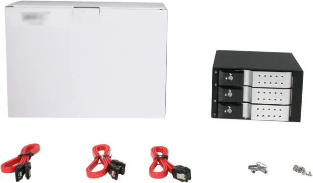 Alt view image 6 of 6 - iStarUSA BPN-DE230SS-SILVER 2x5.25" to 3x3.5" SAS/SATA 6.0 Gb/s Trayless Hot-Swap Cage - OEM