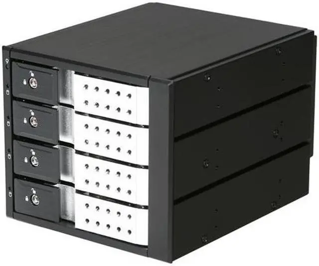 Main image of iStarUSA BPN-DE340SS-SILVER 3 x 5.25" to 4 x 3.5" SAS / SATA Trayless Hot-Swap Cage - OEM