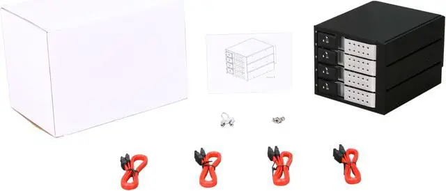 Alt view image 5 of 5 - iStarUSA BPN-DE340SS-SILVER 3 x 5.25" to 4 x 3.5" SAS / SATA Trayless Hot-Swap Cage - OEM