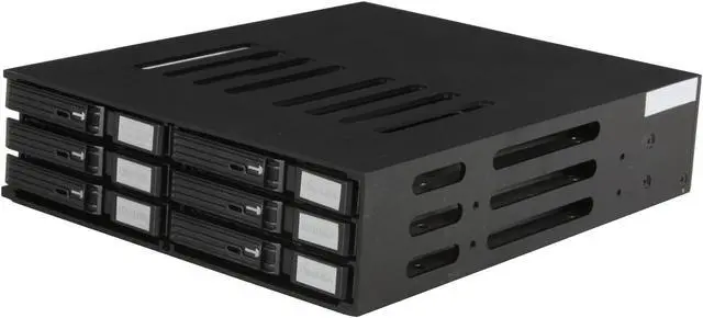 Main image of iStarUSA BPU-126-SA-SAGE25P 1 x 5.25" to 6 x 2.5" SATA 6.0 Gb/s Hot-Swap Cage w/ 6 - 2.5in silicon hard drive sleeves