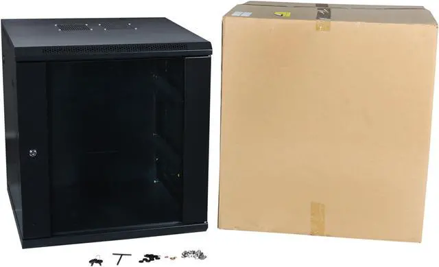 Alt view image 8 of 8 - iStarUSA WM1260B 12U 600mm Depth Wallmount Server Cabinet