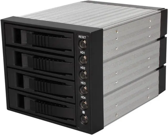 Main image of iStarUSA BPU-340SATA-BLACK 3x5.25" to 4x3.5" SAS/SATA 6.0Gb/s Hot-Swap Cage - Black Tray