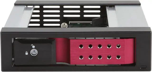 Alt view image 2 of 5 - iStarUSA BPN-DE110SS-RED Trayless 5.25" to 3.5" SATA SAS 6 Gbps HDD Hot-swap Rack