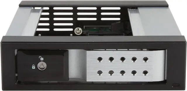 Alt view image 2 of 6 - iStarUSA BPN-DE110SS-SILVER Trayless 5.25" to 3.5" SATA SAS 6 Gbps HDD Hot-swap Rack