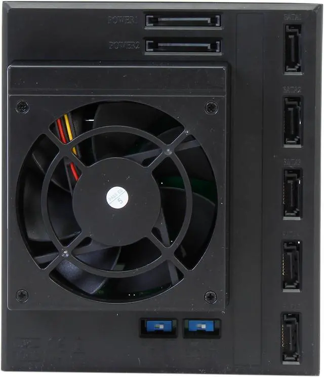 Alt view image 4 of 6 - iStarUSA BPN-DE350SS-BLACK 3x5.25" to 5x3.5" SAS/SATA 6.0 Gb/s Trayless Hot-Swap Cage