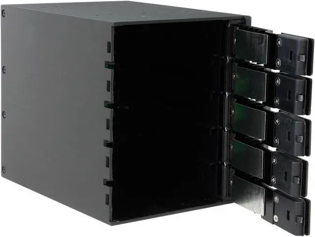 Alt view image 5 of 6 - iStarUSA BPN-DE350SS-BLACK 3x5.25" to 5x3.5" SAS/SATA 6.0 Gb/s Trayless Hot-Swap Cage