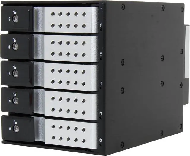 Main image of iStarUSA BPN-DE350SS-SILVER 3x5.25" to 5x3.5" SAS/SATA 6.0 Gb/s Trayless Hot-Swap Cage