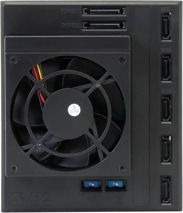 Alt view image 4 of 6 - iStarUSA BPN-DE350SS-SILVER 3x5.25" to 5x3.5" SAS/SATA 6.0 Gb/s Trayless Hot-Swap Cage