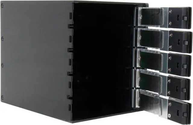 Alt view image 5 of 6 - iStarUSA BPN-DE350SS-SILVER 3x5.25" to 5x3.5" SAS/SATA 6.0 Gb/s Trayless Hot-Swap Cage