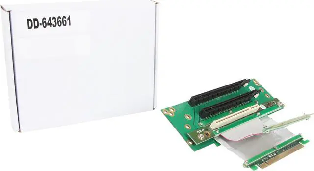 Alt view image 4 of 4 - iStarUSA DD-643661 2 PCIe x16 and 1 PCI Riser Card