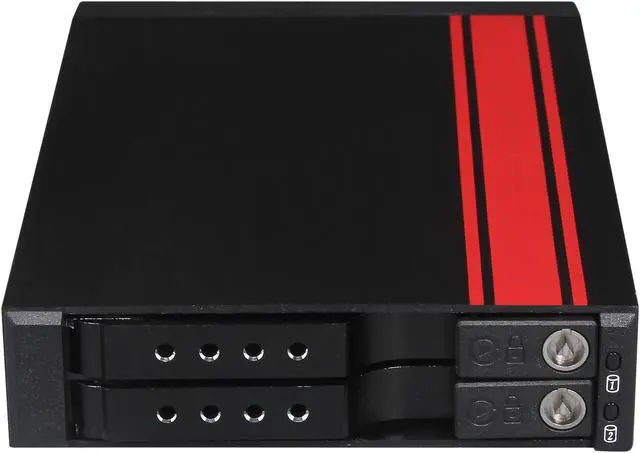 Alt view image 3 of 7 - iStarUSA BPN-2535DE-SA 3.5" to 2 x 2.5" SATA 6 Gbps HDD SSD Hot-swap Rack