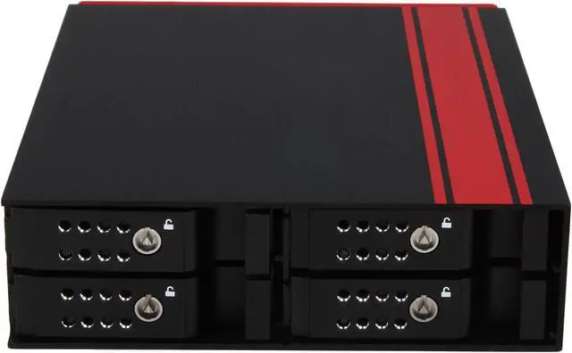 Alt view image 2 of 7 - iStarUSA BPU-124DE-SS 1 x 5.25" to 4 x 2.5" SATA/SAS 6.0Gb/s Hot-Swap Backplane RAID Cage