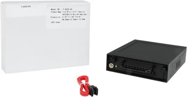 Alt view image 7 of 7 - iStarUSA T-G525-SS Industrial 5.25" to 3.5" SATA/SAS 6.0 Gb/s Hotswap Cage