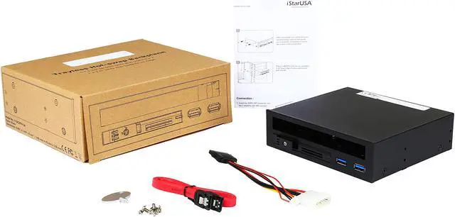 Alt view image 7 of 7 - iStarUSA T-5K25TU-SA 5.25" to Slim ODD and 2.5" SATA 6Gb/s Trayless Hot-Swap Cage with USB 3.0