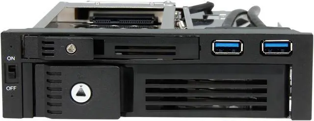 Alt view image 2 of 9 - iStarUSA T-5K3525U-SA 5.25" to 2.5" and 3.5" SATA 6Gb/s Trayless Hot-Swap Cage with USB 3.0