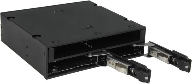 Alt view image 6 of 7 - iStarUSA T-5K225T-SA 5.25" to Slim ODD and 2x2.5" SATA 6Gb/s Trayless Hot-Swap Cage