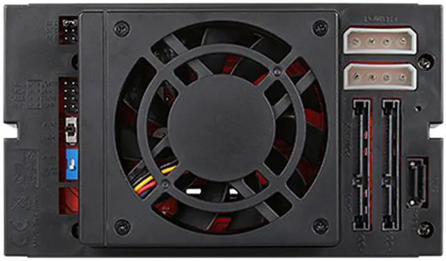 Alt view image 3 of 6 - iStarUSA BPU-230SATA-KL 2x 5.25" to 3x 3.5" 2.5" SAS SATA 6 Gbps HDD SSD Hot-swap Rack with Key Lock