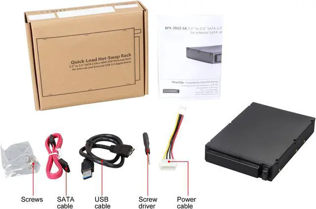 Alt view image 11 of 11 - iStarUSA BPX-35U3-SA 3.5" to 2.5" SATA 6 Gbps HDD SSD Internal and External USB 3.0 Hot-swap Rack