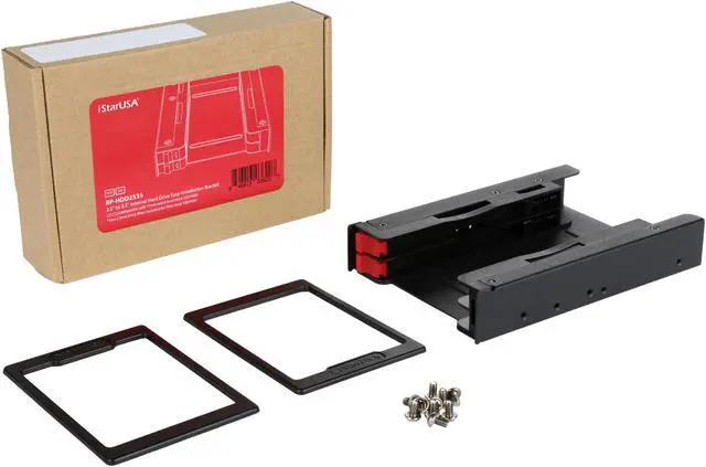 Alt view image 6 of 6 - iStarUSA RP-HDD2535 Internal 3.5" Drive Bay Bracket for 2x 2.5" SSDs