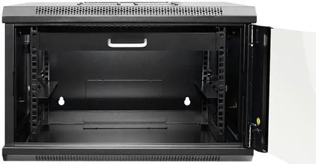 Alt view image 5 of 6 - iStarUSA WMZ655-KBR1U 6U 550mm Depth Swing-out Wallmount Server Cabinet with 1U Keyboard Drawer