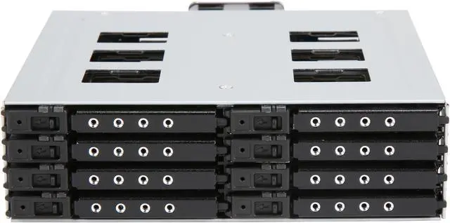 Alt view image 2 of 8 - iStarUSA BPU-128DE-SS 5.25" to 8 x Slim 2.5" HDD SSD Hot-swap Rack
